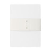 Elegantes Sage Green Cream Script für die Hochzeit Einladungsbanderole (Rückseitenbeispiel)