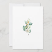 Elegantes Sage Green Foliage Brautparty Einladung (Rückseite)