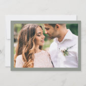 Elegantes Sage Green Foto | Classic Luxe Save The Date (Rückseite)