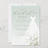 Elegantes Sage Green Greenerity Brautparty Einladung (Vorderseite)