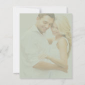 Elegantes Sage Green Imitats Vellum Foto Save the  (Rückseite)