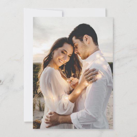 Elegantes Sage Green Monogram Save the Date Foto Einladung (Rückseite)