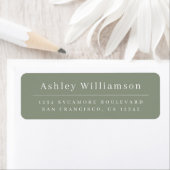 Elegantes Sage Green Return Address Label (Insitu)