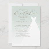 Elegantes Sage Green Simple Brautparty Einladung (Vorderseite)