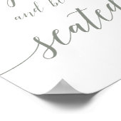 Elegantes Sage Green Sip und sein Zeichen Poster (Ecke)