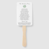 Elegantes Sage Green Succulent Wedding Program Fächer (Rückseite)