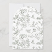 Elegantes Sage Green Viktorianisch Floral Brautpar Einladung (Rückseite)