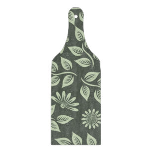 Elegantes Sage Green Vintag Bloral Personalisiert Schneidebrett