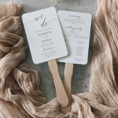 Elegantes Sage Green We Do Wedding Programm Fächer