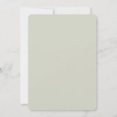 Elegantes Sage Green Wedding Foto Save the Date (Rückseite)