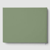 Elegantes Sage Green Wedding Gästebuch (Rückseite)