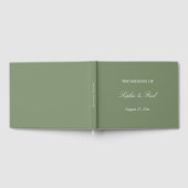 Elegantes Sage Green Wedding Gästebuch (Voll)