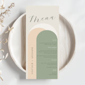 Elegantes Sage Green Wedding Menü