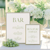 Elegantes Sage Green & White 8.5x11 Hochzeitszeich