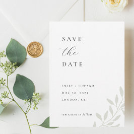 Elegantes Sage Greenerity Wedding Foto Save the Da Date