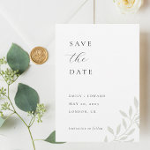 Elegantes Sage Greenerity Wedding Foto Save the Da Save The Date