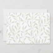 Elegantes Sage Grüne Probe Abendessen Einladung (Rückseite)