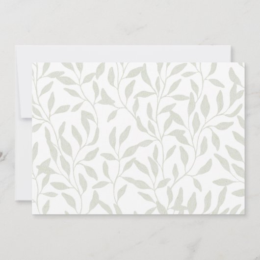 Elegantes Sage Grüne Probe Abendessen Einladung (Rückseite)