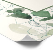 Elegantes Sage Moss Green Eukalyptus-Brautparty Poster (Ecke)
