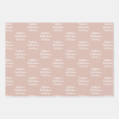 Elegantes Sage Pink Bride Brautparty Geschenkpapier Set (Vorderseite 3)