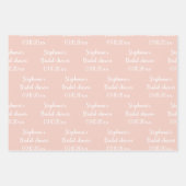 Elegantes Sage Pink Bride Brautparty Geschenkpapier Set (Vorderseite 2)