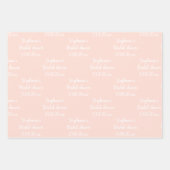 Elegantes Sage Pink Bride Brautparty Geschenkpapier Set (Vorderseite)