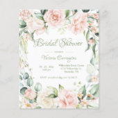 Elegantes Sage Pink Floral Budget Brautparty (Vorderseite)