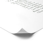 Elegantes Sage Script Farbe 9 Tisch Sitzordnung Poster (Ecke)
