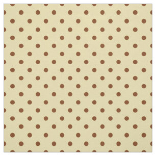 Elegantes Sahnepickeliges Tupfen-Muster browns Stoff