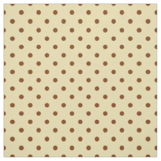 Elegantes Sahnepickeliges Tupfen-Muster browns Stoff