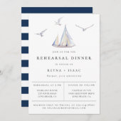 Elegantes Sailboat Wassersport Probe Abendessen Ankündigung (Vorne/Hinten)