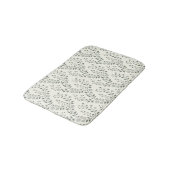 Elegantes Salbei-Cream Minimalist Boho Blumenmuste Badematte (Schrägansicht)
