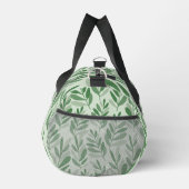 Elegantes Salbei- und Olivenblatt-Naturmuster Duffle Bag (Rechts)