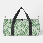 Elegantes Salbei- und Olivenblatt-Naturmuster Duffle Bag (Rückseite)