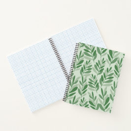 Elegantes Salbei- und Olivenblatt-Naturmuster Notizblock