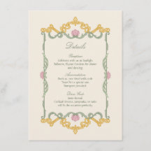 Elegantes Salbeigrün und Gold im Jugendstil