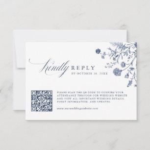 Elegantes Salbeigrün Vintage Klassisches Florales  RSVP Karte