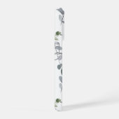 Elegantes Salbeigrünes Eukalyptus-Blattmuster iPhone Hülle (Rechte Seite)