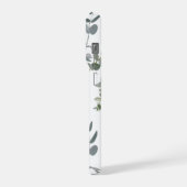 Elegantes Salbeigrünes Eukalyptus-Blattmuster iPhone Hülle (Linke Seite)