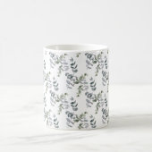 Elegantes Salbeigrünes Eukalyptus-Blattmuster Kaffeetasse (Mittel)