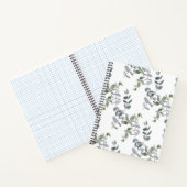 Elegantes Salbeigrünes Eukalyptus-Blattmuster Notizblock (Innenseite)