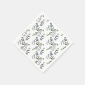 Elegantes Salbeigrünes Eukalyptus-Blattmuster Serviette (Ecke)