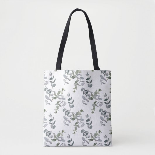 Elegantes Salbeigrünes Eukalyptus-Blattmuster Tasche (Vorderseite)