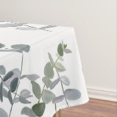 Elegantes Salbeigrünes Eukalyptus-Blattmuster Tischdecke (Beispiel)