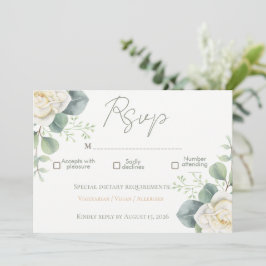 Elegantes Salbeigrünes Floraldesign Einladung