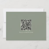 Elegantes Salbeigrünes Floraldesign Einladung (Rückseite)