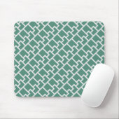 Elegantes Salbeigrünes Geometrisches Muster Mousepad (Mit Mouse)