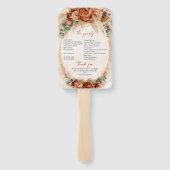 Elegantes Sali-Programm für Kupfer und Bordeaux-Bl Fächer (Rückseite)