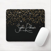 Elegantes Salon-Geschäft mit schwarzem und goldene Mousepad (Mit Mouse)