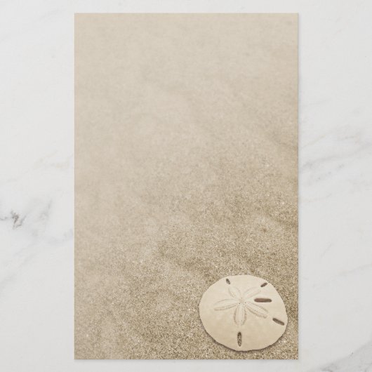 Elegantes Sand-Dollar-Stationar 3 Briefpapier (Vorderseite)